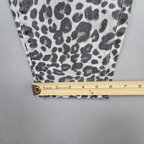 LOFT Modern Skinny Chic Classic Leopard Print Pants Black Cream Womens Size 28‎ - Picture 14 of 14